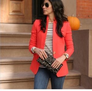 J.Crew Regent bright Coral wool Blazer 8